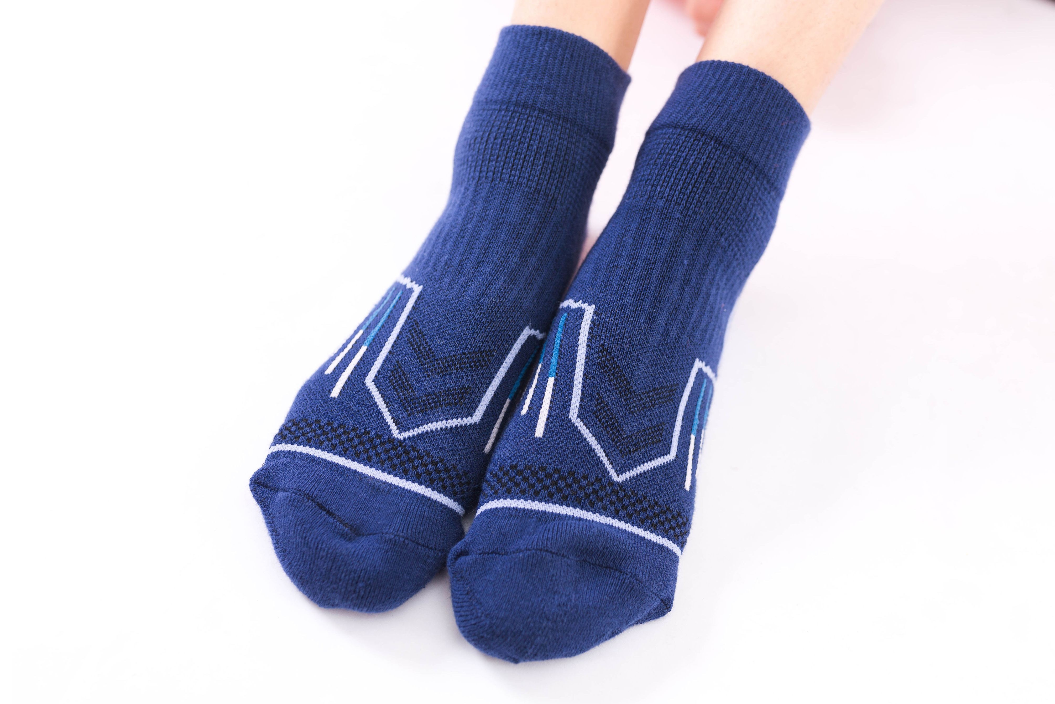 幻彩高船型機能襪-藍色 W018