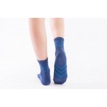 漸層1/2長中筒氣墊襪-藍色 W022
