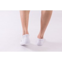 【抗菌除臭襪】單色減壓耳朵船型機能襪-白色 M018